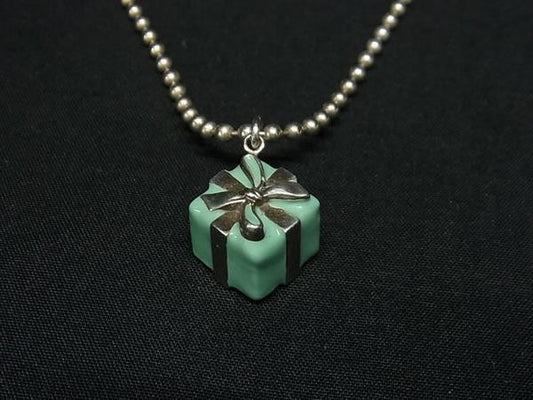 TIFFANY＆Co ティファニー ネックレス ブルーボックス シルバー ブルー系 SV925 レディース ペンダント 美品
