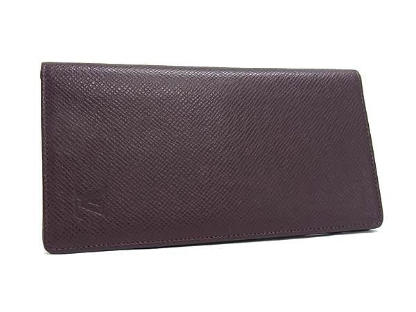 LOUIS VUITTON ルイヴィトン 長財布 タイガ ポルト 14 カルト クレディ M30406 アカジュー系 レザー メンズ 札入れ 美品