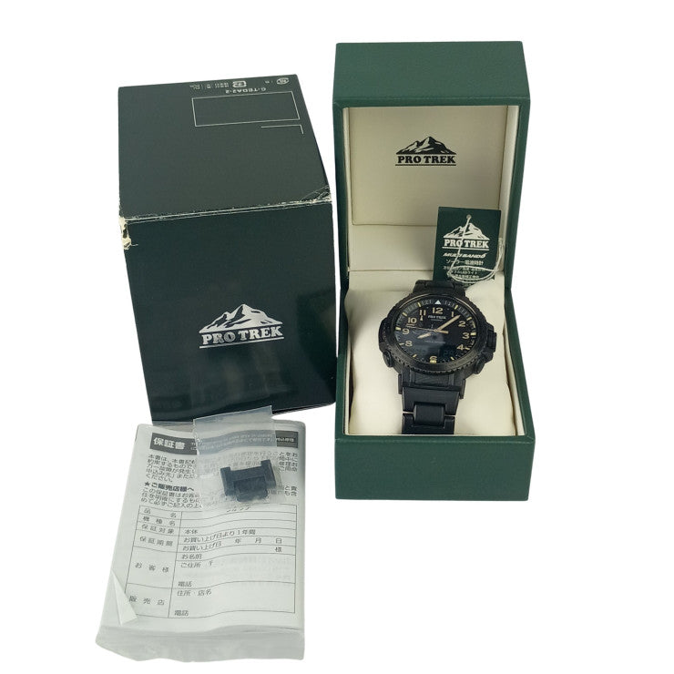 CASIO カシオ 時計 PRO TREK プロトレック Climber Line PRW-50FC-1JF ブラック系 樹脂／ステンレススチール コンポジットバンド（メタル／樹脂） メンズ アナデジ 美品