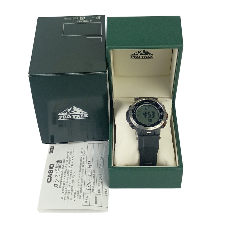CASIO カシオ 時計 PRO TREK プロトレック Climber Line PRW-30-1AJF ブラック系 樹脂／ステンレススチール メンズ デジタル 美品