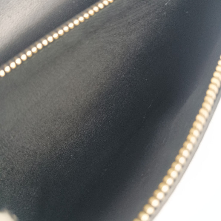 BALENCIAGA バレンシアガ ショルダーバッグ チェーンウォレット 444168 ブラック系 レザー レディース 2WAY ゴールド金具 美品