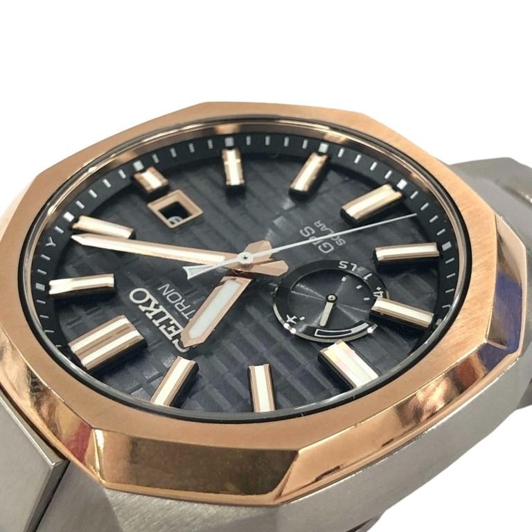 SEIKO セイコー 時計 ASTRON アストロン NEXTER ネクスター SBXD014 3X62-0AA0 ブラック ゴールド シルバー系 チタン メンズ アナログ 美品