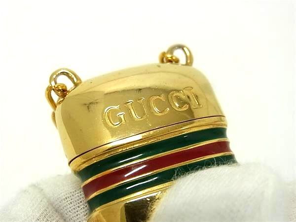 GUCCI グッチ ネックレス オールドグッチ シェリーライン メタル ゴールド ユニセックス ピルケース