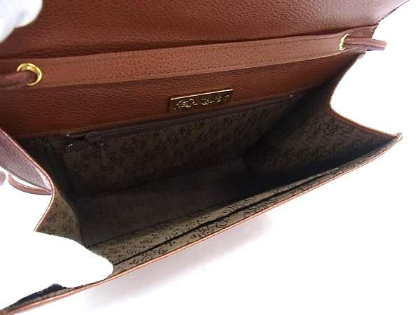 YVESSAINTLAURENT イヴサンローラン ショルダーバッグ レザー ブラウン レディース ゴールド金具