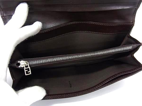 FENDI フェンディ 財布 ズッカ 2251.30851.099 キャンバス レザー ブラウン ユニセックス 二つ折り 長財布