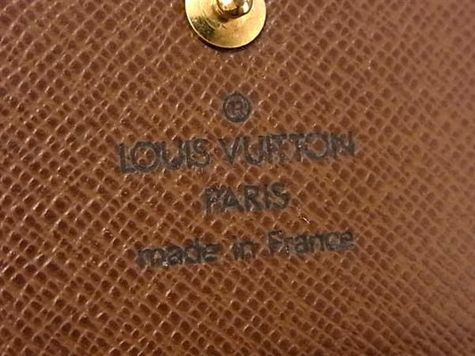 LOUIS VUITTON ルイヴィトン 財布 ポルトモネ ビエ カルトクレディ M61652 ブラウン モノグラム レディース Wホック 三つ折り 財布 美品