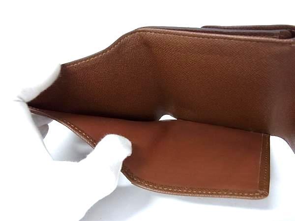 LOUIS VUITTON ルイヴィトン 財布 ポルトモネ ビエ カルトクレディ M61652 ブラウン モノグラム レディース Wホック 三つ折り 財布 美品