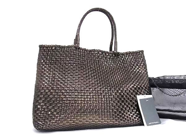 ANTEPRIMA アンテプリマ ハンドバッグ イントレッチオ ワイヤーバッグ ブロンズ PVCワイヤー レディース 美品