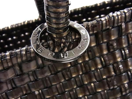 ANTEPRIMA アンテプリマ ハンドバッグ イントレッチオ ワイヤーバッグ ブロンズ PVCワイヤー レディース 美品