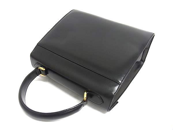 Salvatore Ferragamo フェラガモ ハンドバッグ ヴァラリボン AQ215216 ブラック レザー レディース 2WAY ゴールド金具 美品