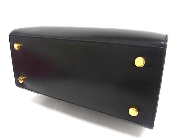Salvatore Ferragamo フェラガモ ハンドバッグ ヴァラリボン AQ215216 ブラック レザー レディース 2WAY ゴールド金具 美品