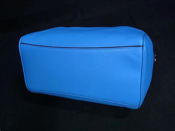 COACH コーチ ハンドバッグ F36677 ブルー レザー レディース 2WAY 美品