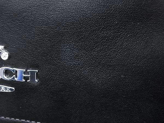 COACH コーチ ショルダーバッグ CR098 ブラック レザー ユニセックス シルバー金具 美品