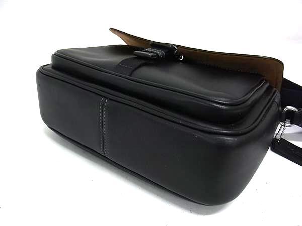 COACH コーチ ショルダーバッグ CR098 ブラック レザー ユニセックス シルバー金具 美品