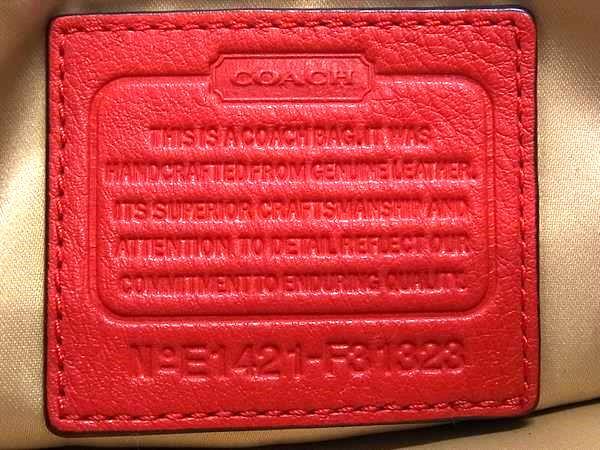 COACH コーチ ショルダーバッグ パーカー ホーボー F31323 レッド レザー レディース 2WAY 美品
