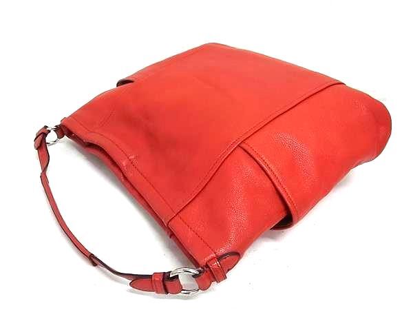 COACH コーチ ショルダーバッグ パーカー ホーボー F31323 レッド レザー レディース 2WAY 美品