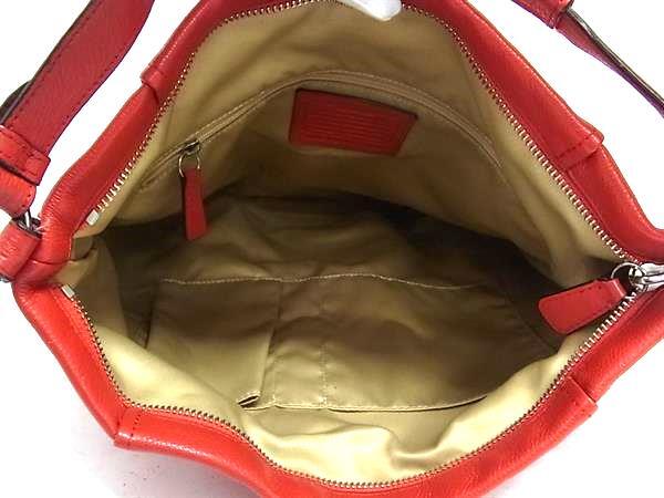 COACH コーチ ショルダーバッグ パーカー ホーボー F31323 レッド レザー レディース 2WAY 美品