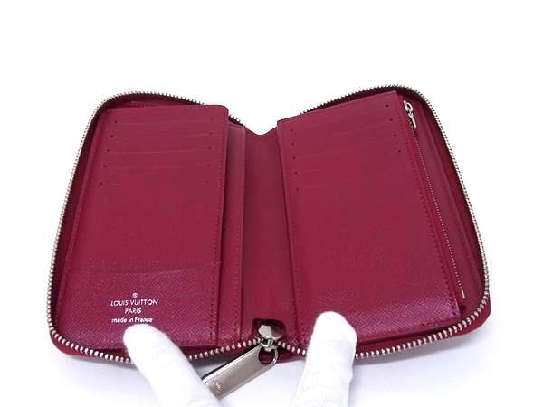 LOUIS VUITTON ルイヴィトン 財布 ジッピーコンパクトウォレット M60424 フューシャ(ワインレッド系) エピ レディース ラウンドファスナー 長財布 シルバー金具 美品