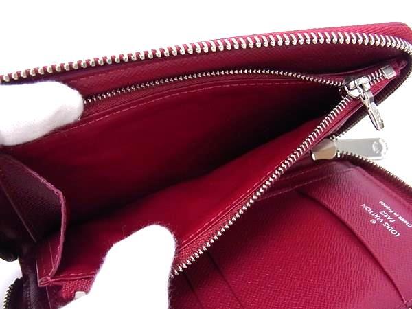 LOUIS VUITTON ルイヴィトン 財布 ジッピーコンパクトウォレット M60424 フューシャ(ワインレッド系) エピ レディース ラウンドファスナー 長財布 シルバー金具 美品