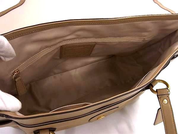 COACH コーチ ハンドバッグ F26127 ベージュ レザー レディース 2WAY ゴールド金具 超美品