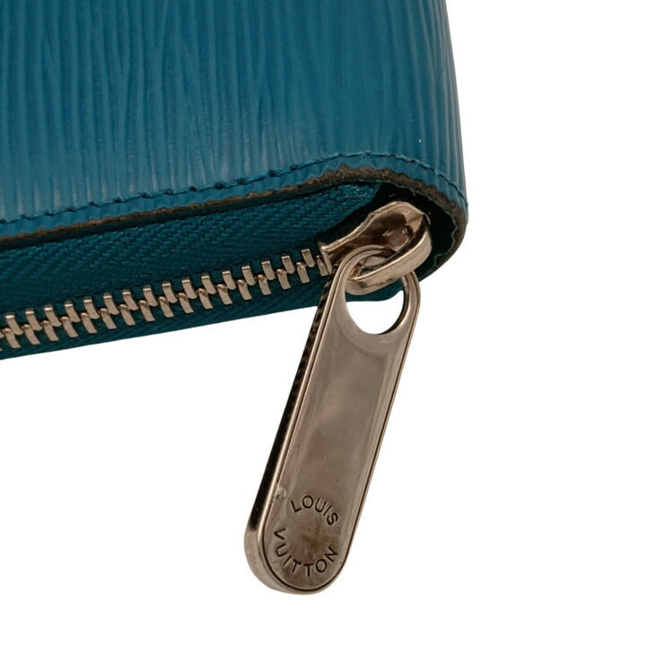 LOUIS VUITTON ルイヴィトン 財布 ジッピーウォレット M60311 シアン(ブルー系) エピ ユニセックス ラウンドファスナー 長財布 シルバー金具 美品