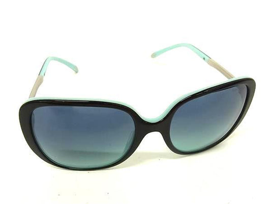 TIFFANY＆Co ティファニー サングラス TF 4137BF ブラック ブルーグラデーション プラスチック レディース ラインストーン 美品