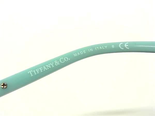 TIFFANY＆Co ティファニー サングラス TF 4137BF ブラック ブルーグラデーション プラスチック レディース ラインストーン 美品