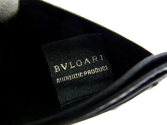 BVLGARI ブルガリ カードケース オクト 36969 ブラック レザー ユニセックス 美品