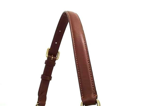 COACH コーチ ショルダーバッグ シグネチャー ウィロウ CW882 ブラウン系 PVC×レザー レディース ゴールド金具 美品