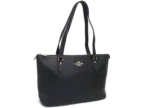 COACH コーチ トートバッグ ギャラリー CH285 ブラック系 レザー レディース ゴールド金具 ショルダーバッグ 超美品