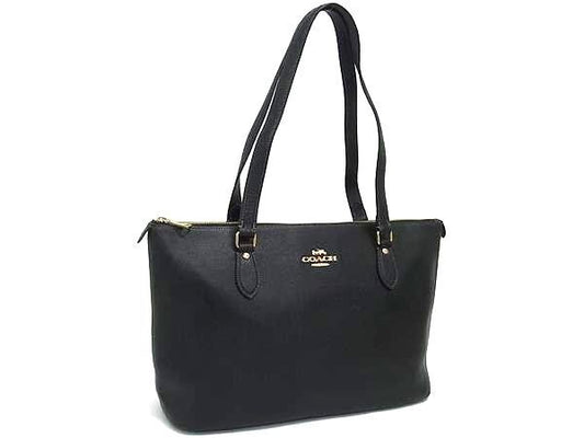 COACH コーチ トートバッグ ギャラリー CH285 ブラック系 レザー レディース ゴールド金具 ショルダーバッグ 超美品