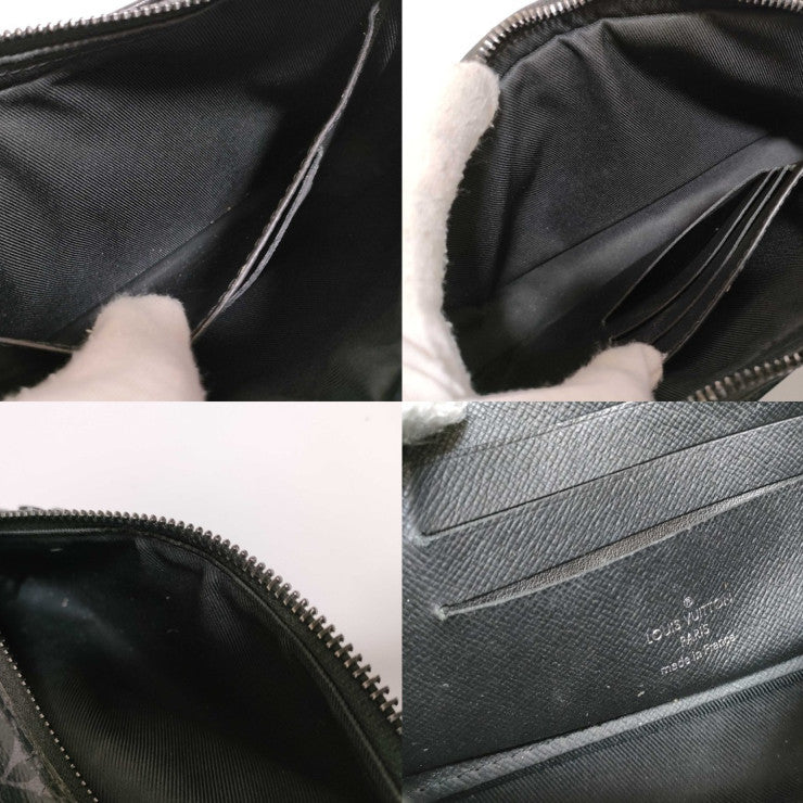 LOUIS VUITTON ルイヴィトン クラッチバッグ モノグラム エクリプス ポシェット ヴォルガ M68321 ブラック×グレー系 PVC レザー メンズ リストレット セカンドバッグ