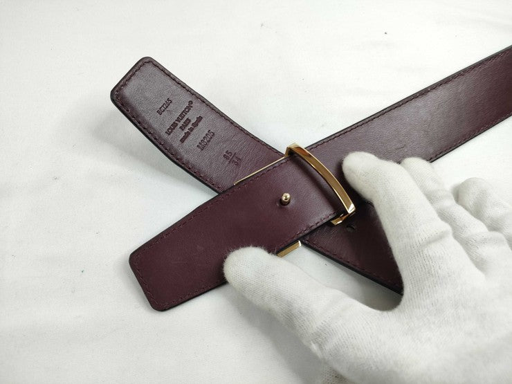 LOUIS VUITTON ルイヴィトン ベルト LV ヘリテージ 35MM リバーシブル M8205V ノワール / ボルドー系 グレインカーフレザー メンズ 美品