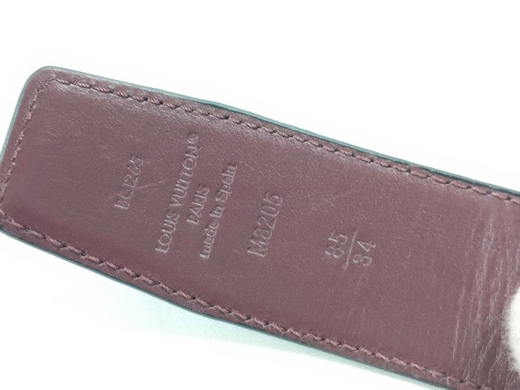 LOUIS VUITTON ルイヴィトン ベルト LV ヘリテージ 35MM リバーシブル M8205V ノワール / ボルドー系 グレインカーフレザー メンズ 美品