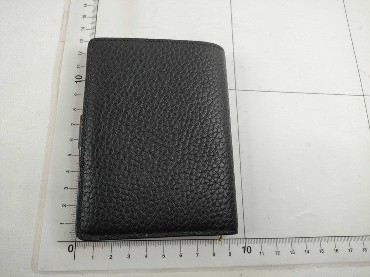 LOUIS VUITTON ルイヴィトン 二つ折り財布 LV ヴェルティカル ウォレット コンパクト M81561 ノワール系 トリヨンレザー レディース 超美品