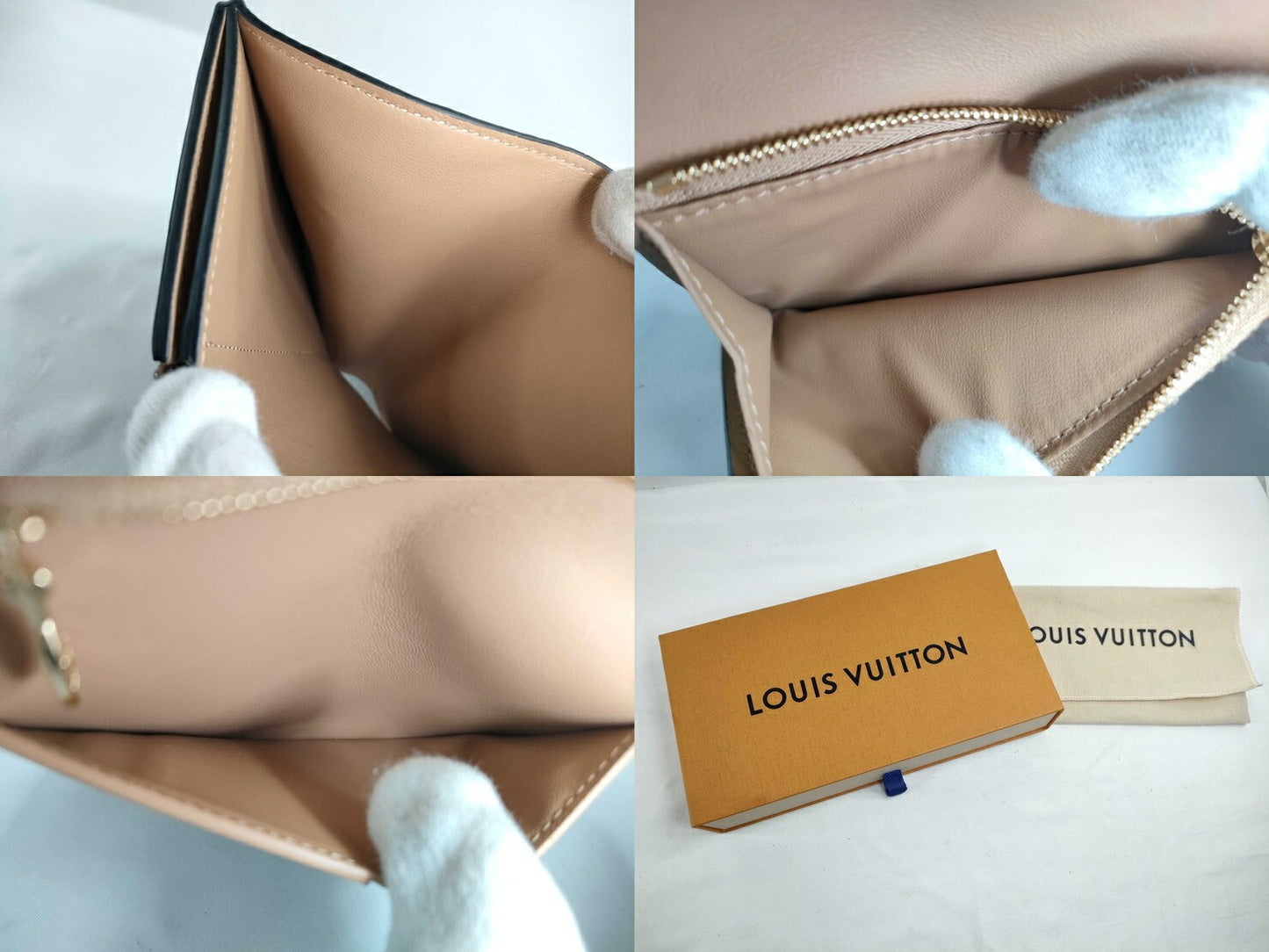 LOUIS VUITTON ルイヴィトン 二つ折り財布 LV ヴェルティカル ウォレット コンパクト M81561 ノワール系 トリヨンレザー レディース 超美品