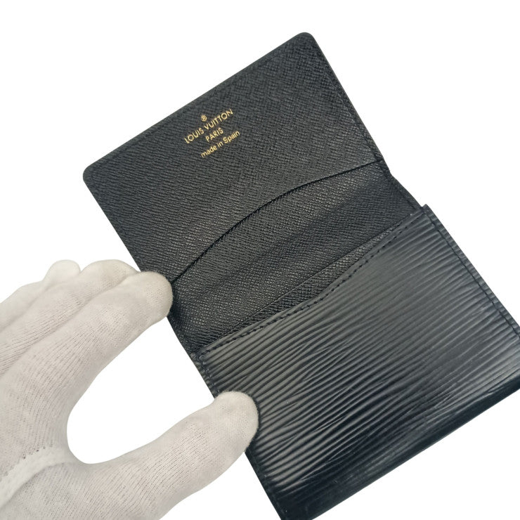 LOUIS VUITTON ルイヴィトン カードケース アンヴェロップ カルト ドゥ ヴィジット M56582 ノワール（ブラック）系 エピ メンズ 名刺入れ 美品