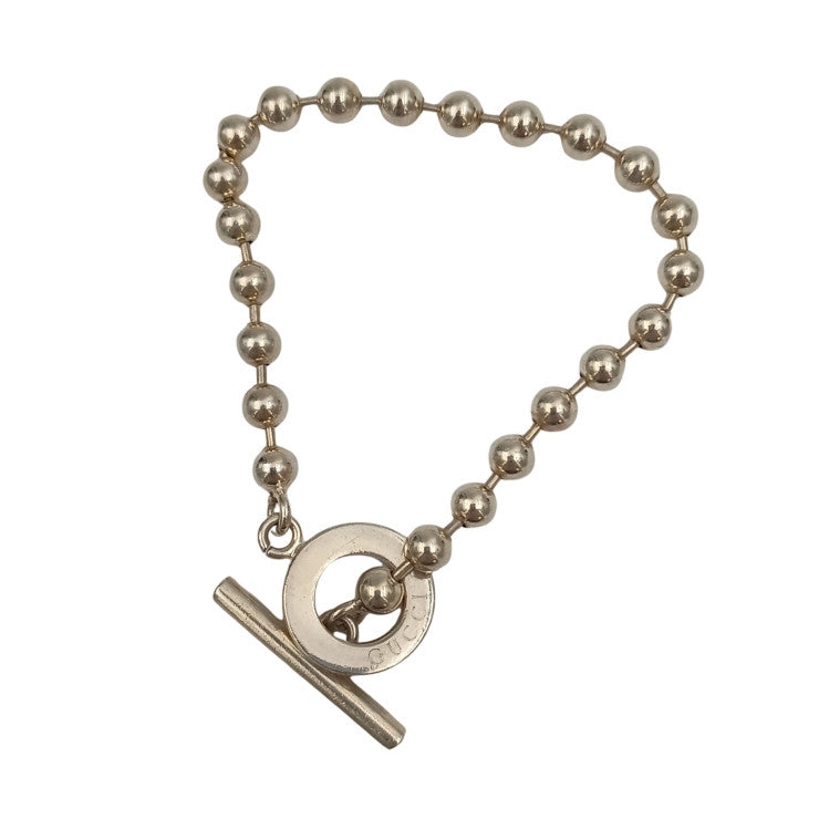 GUCCI グッチ ブレスレット ボールチェーン ブレスレット シルバー系 Ag925 ユニセックス 美品