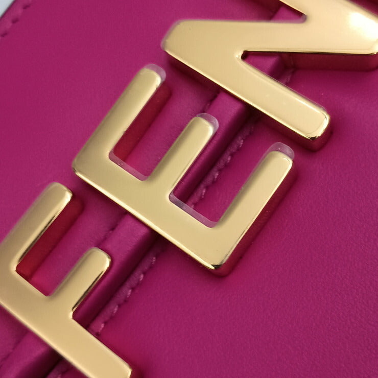 FENDI フェンディ ショルダーバッグ グラフィ ショルダーフォンポーチ 7AS192 ピンク系 レザー レディース スマホショルダー ポシェット ゴールド金具 超美品