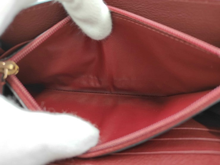 CARTIER カルティエ 長財布 C ドゥ カルティエ インターナショナル ウォレット ボルドー系 レザー レディース フラップ 美品
