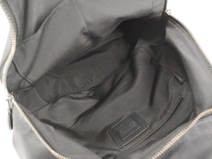 COACH コーチ リュックサック シグネチャー F58314 ブラック系 PVC レザー ユニセックス 美品