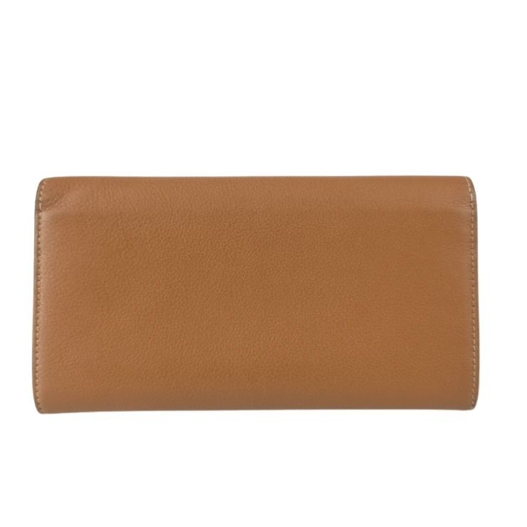 Cartier カルティエ 長財布 C ドゥ カルティエ インターナショナルウォレット L3001511 ブラウン系 レザー レディース フラップウォレット シルバー金具 美品