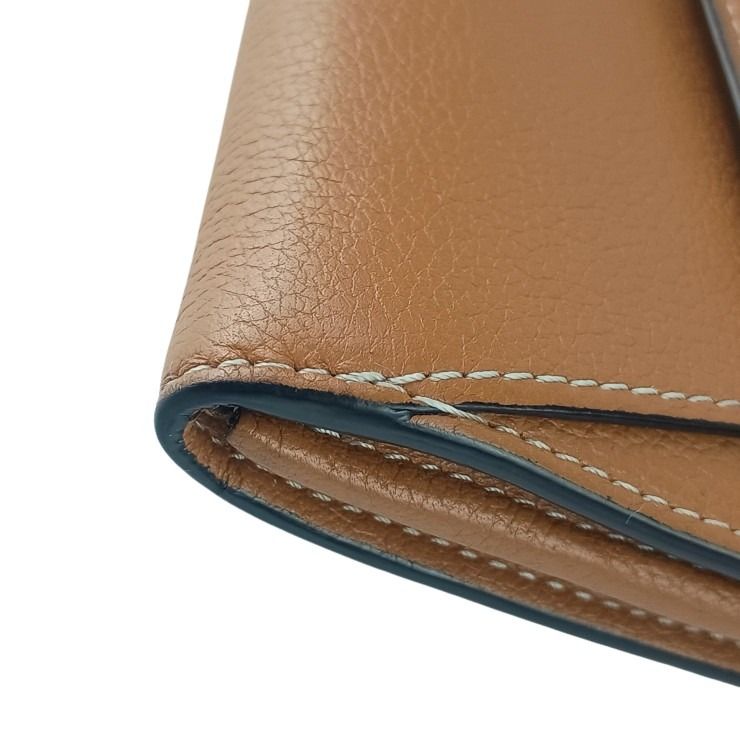 Cartier カルティエ 長財布 C ドゥ カルティエ インターナショナルウォレット L3001511 ブラウン系 レザー レディース フラップウォレット シルバー金具 美品