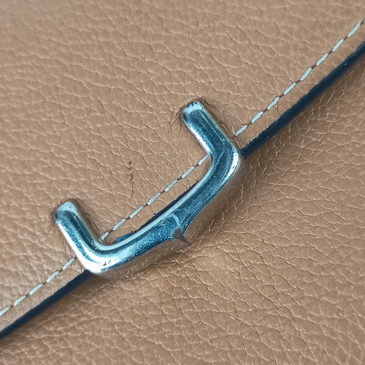 Cartier カルティエ 長財布 C ドゥ カルティエ インターナショナルウォレット L3001511 ブラウン系 レザー レディース フラップウォレット シルバー金具 美品
