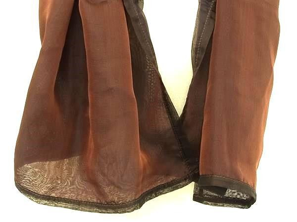 GUCCI グッチ スカーフ ブラウン系 シルク100% レディース 大判 ストール ショール 美品
