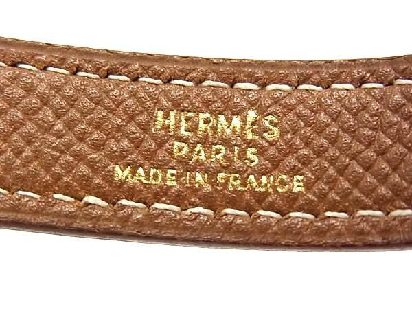 HERMES エルメス グローブホルダー ノマド ブラウン系 レザー レディース ゴールド金具 美品