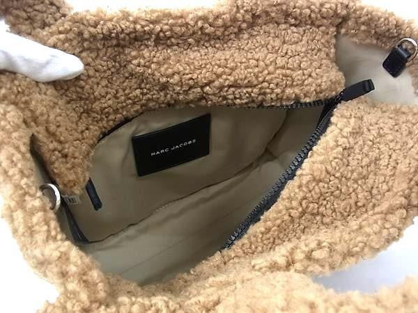 MARC JACOBS マークジェイコブス ハンドバッグ THE TEDDY SMALL TOTE BAG ザ テディ スモール トートバッグ M0016740 ブラウン系 ベージュ系 ポリエステル レディース 2WAY ショルダーバッグ 超美品