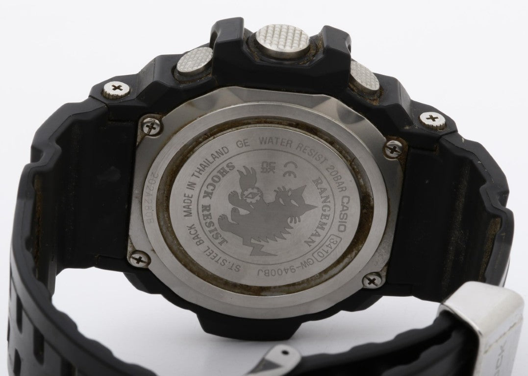 CASIO カシオ 時計 G-SHOCK MASTER OF G - LAND RANGEMAN GW-9400BJ-1JF ブラック系 樹脂 カーボンファイバーインサートバンド メンズ デジタル 美品