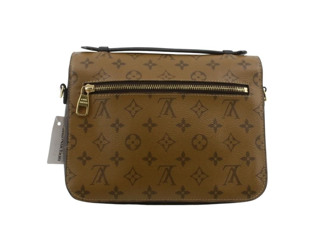 LOUIS VUITTON ルイヴィトン ハンドバッグ ポシェット メティス MM M44876 ブラウン系 モノグラムリバース レディース 2WAY ゴールド金具 美品