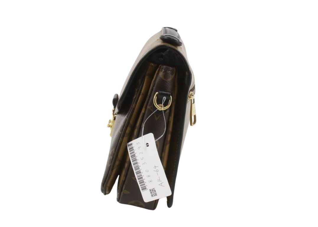 LOUIS VUITTON ルイヴィトン ハンドバッグ ポシェット メティス MM M44876 ブラウン系 モノグラムリバース レディース 2WAY ゴールド金具 美品